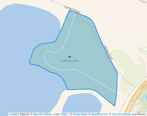 walking in Gateway Lakes map in Gateway Island