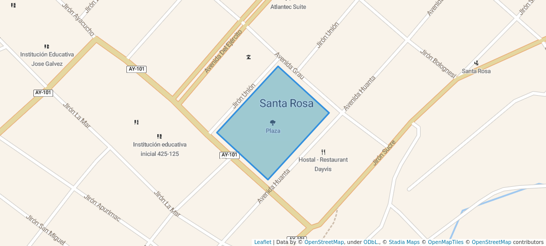 walking in Plaza map in Santa Rosa