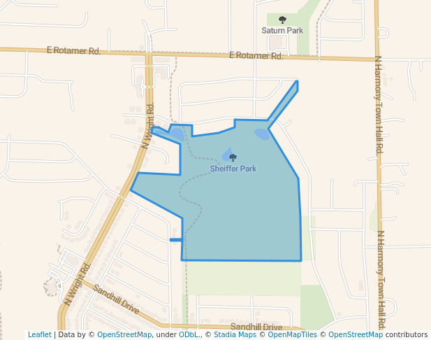 walking in Sheiffer Park map in Janesville