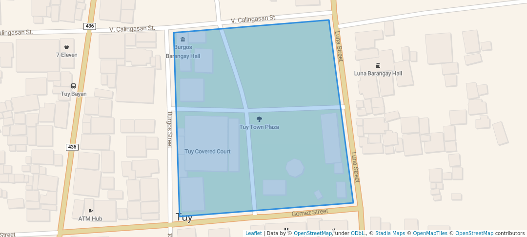walking in Tuy Town Plaza map in Tuy