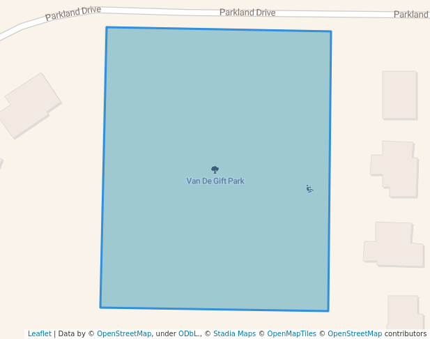 walking in Van De Gift Park map in Verona