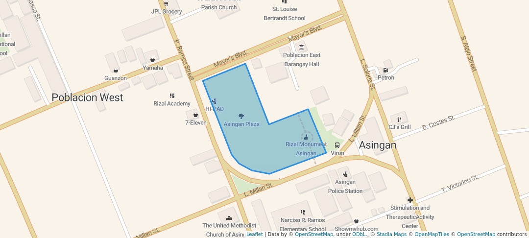 walking in Asingan Plaza map in Asingan