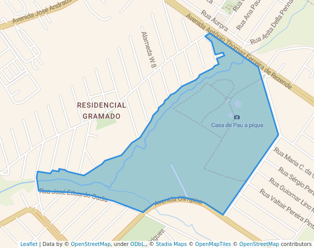 walking in Parque Victório Siquierolli map in Uberlândia