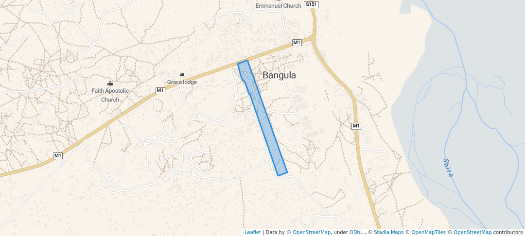 walking in Bangula map in Bangula