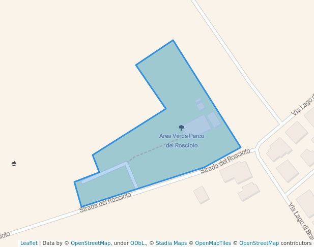 walking in Area Verde Parco del Rosciolo map in Senigallia