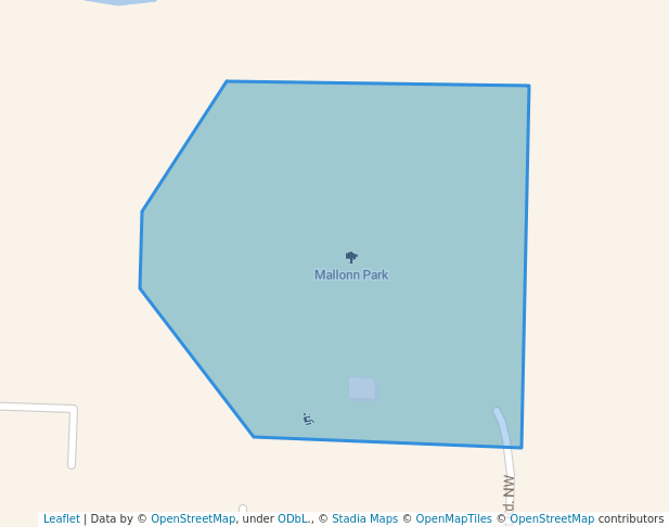 walking in Mallonn Park map in Canton