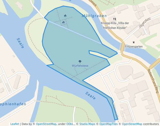 walking in Würfelwiese map in Halle (Saale)