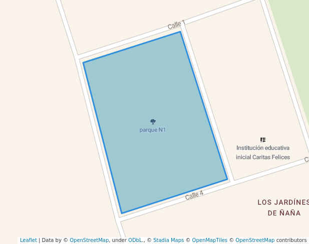 walking in parque N1 map in Lurigancho-Chosica