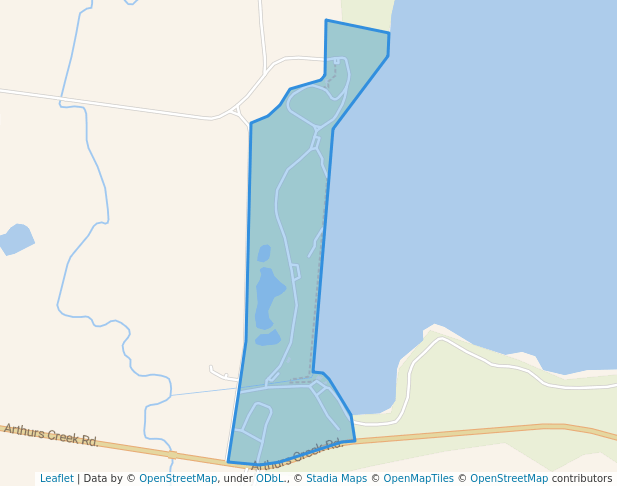 walking in Yan Yean Reservoir Park map in Yan Yean