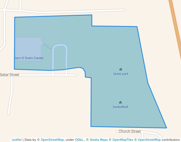 walking in Sam-O Park map in Baker City