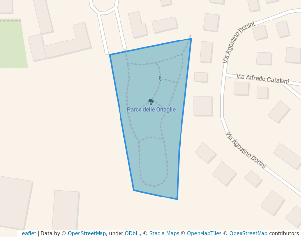 walking in Parco delle Ortaglie map in Bergamo