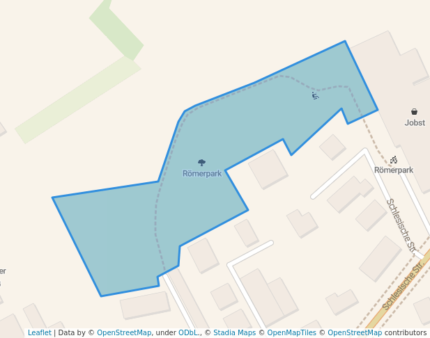 walking in Römerpark map in Straubing