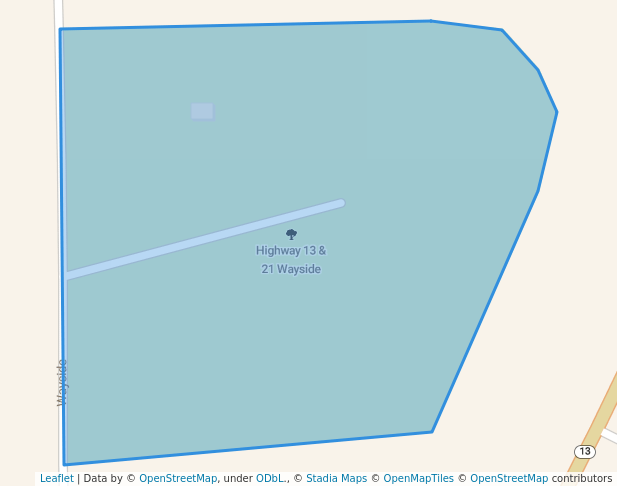 walking in Highway 13 & 21 Wayside map in Friendship