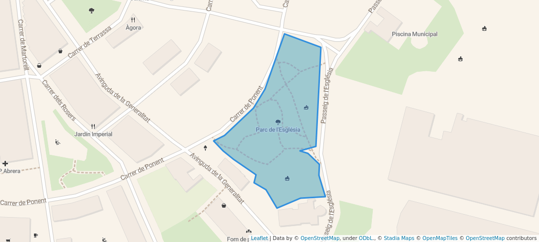walking in Parc de l'Església map in Abrera