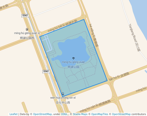 walking in 明湖公园 map in Fo Shan Shi