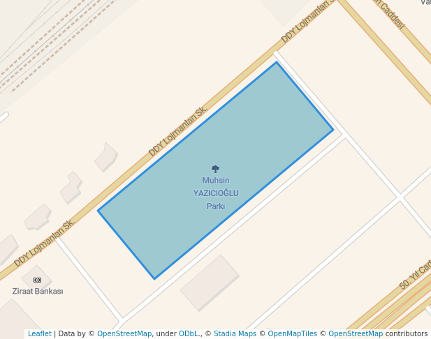 walking in Muhsin YAZICIOĞLU Parkı map in Erzurum