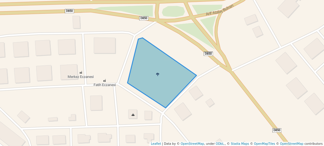 walking in Park map in Erdemoğlu