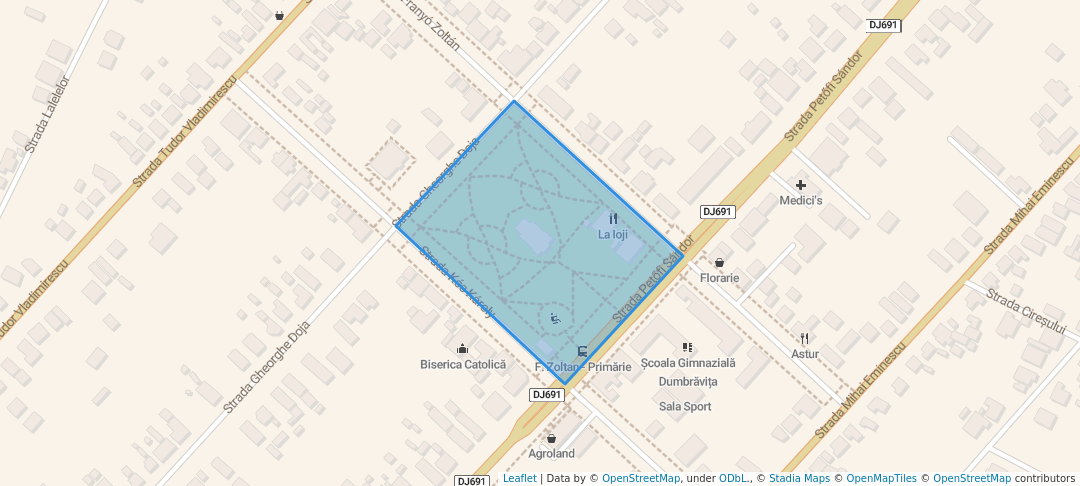 walking in Parcul Dumbrăvița map in Dumbrăvița