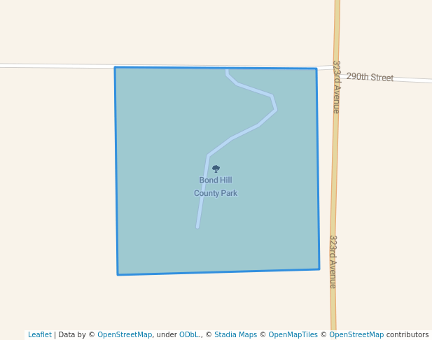 walking in Bond Hill County Park map in Richland