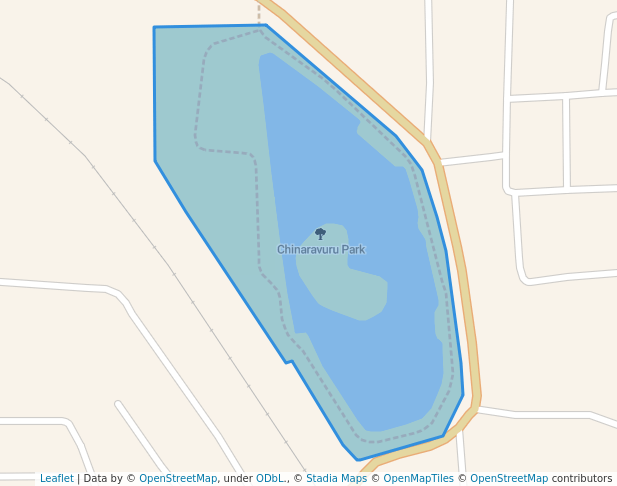 walking in Chinaravuru Park map in Tenali