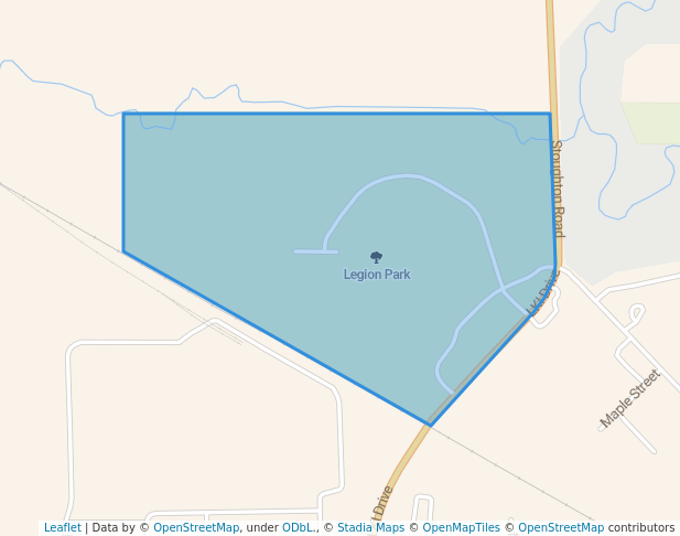 walking in Old Racetrack Park map in Edgerton