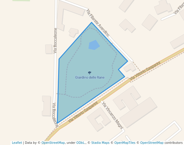 walking in Giardino delle Rane map in Bergamo