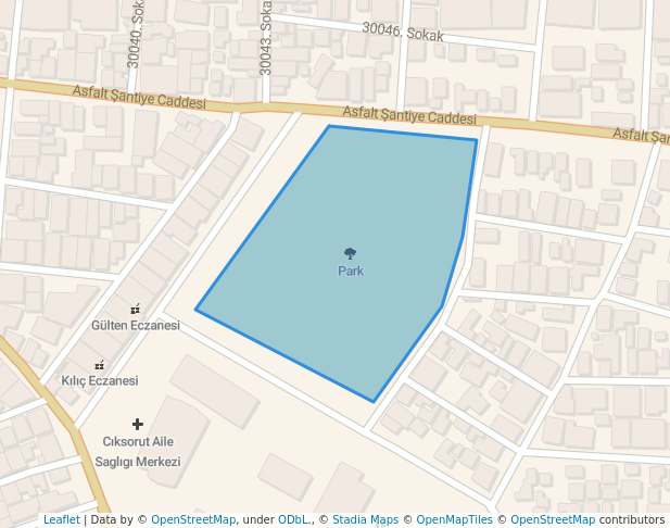 walking in Park map in Gaziantep