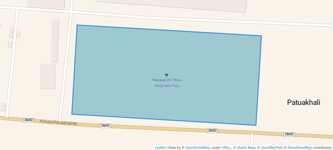 walking in Patuakali DC Office field(Hally Pad) map in Gazi Bari