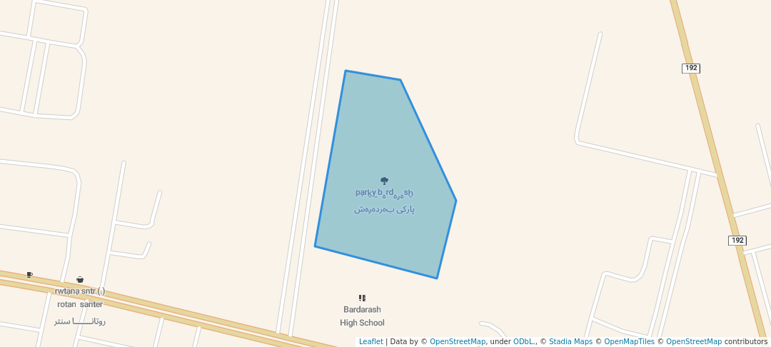 walking in پارکی بەردەڕەش map in Bardarash