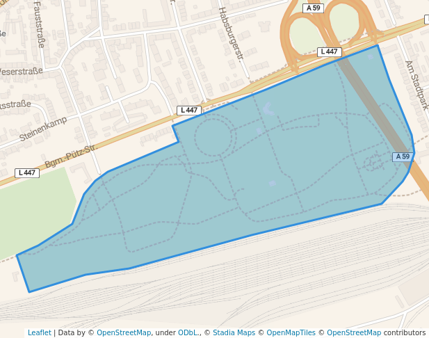 walking in Stadtpark map in Duisburg