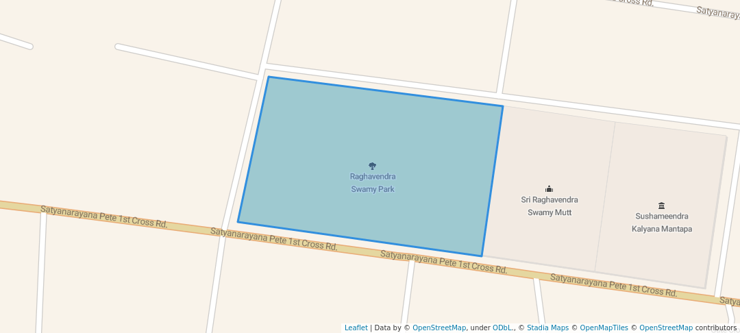 walking in Raghavendra Swamy Park map in ಬಳ್ಳಾರಿ