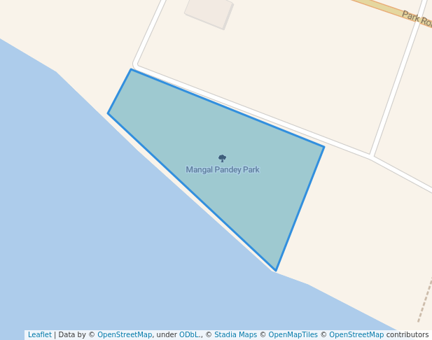 walking in Mangal Pandey Park map in Barrackpore