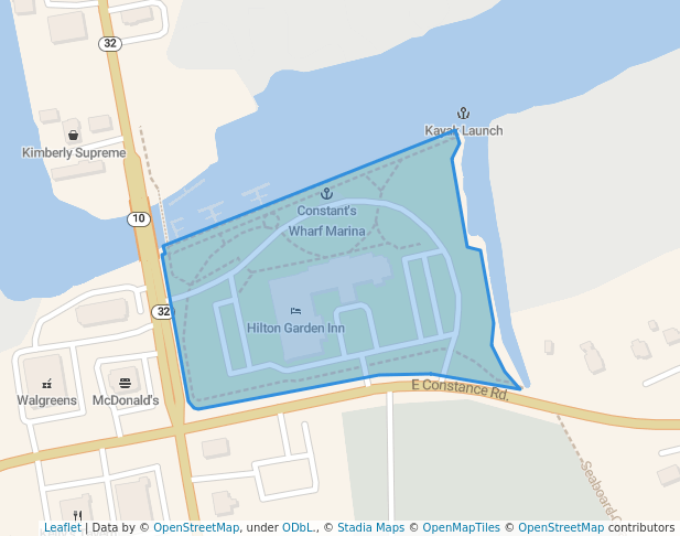 walking in Constant's Wharf Park map in Suffolk