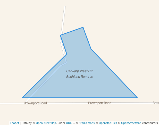 walking in Carwarp West I12 Bushland Reserve map in Carwarp