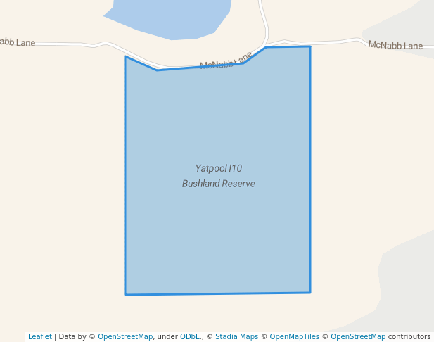 walking in Yatpool I10 Bushland Reserve map in Carwarp
