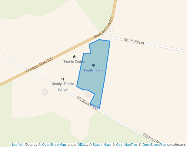 walking in Kentlyn Park map in Kentlyn