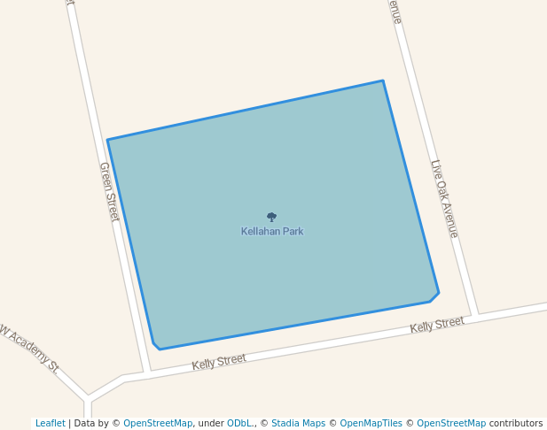 walking in Kellahan Park map in Kingstree