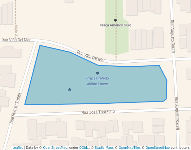 walking in Praça Prefeito Aldino Pinotti map in São Bernardo do Campo