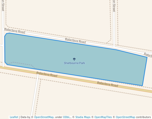 walking in Sherbourne Park map in Shepparton