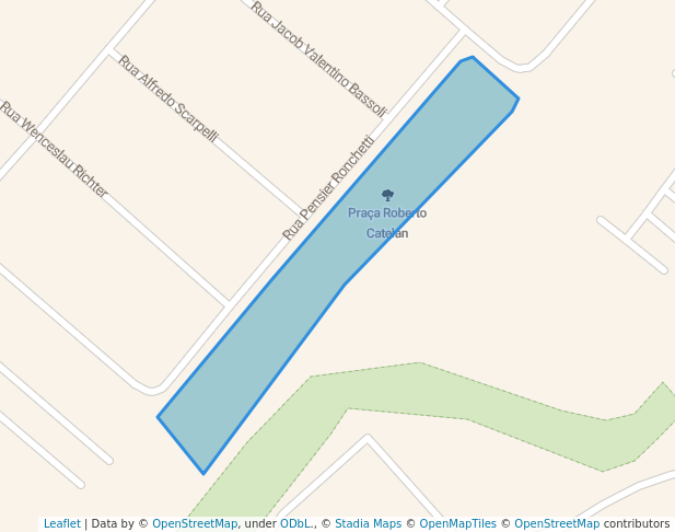 walking in Praça Roberto Catelan map in São Bernardo do Campo