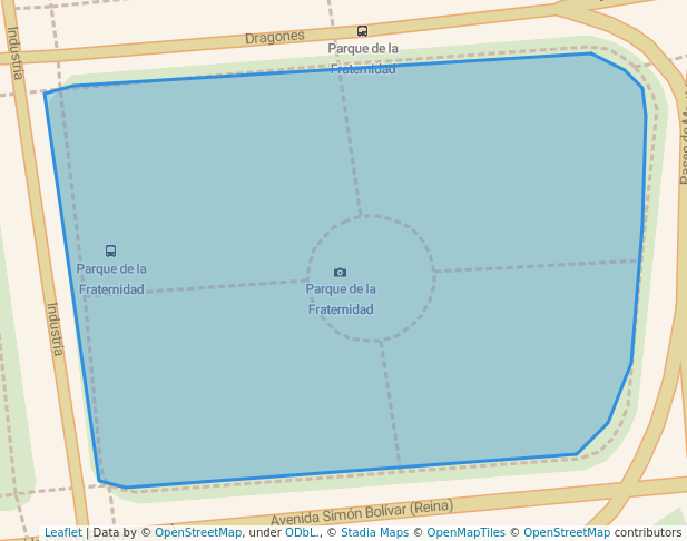 walking in Fraternity park map in Havana