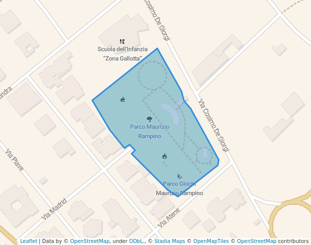 Parco Maurizio Rampino in Trepuzzi | Map and Routes