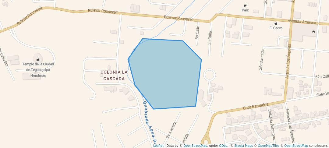 walking in Los Angeles map in Tegucigalpa