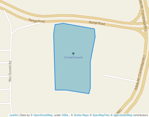 walking in Cricket Ground map in Rawalpindi