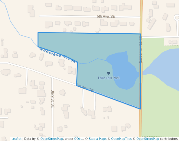 walking in Lake Lois Park map in Lacey