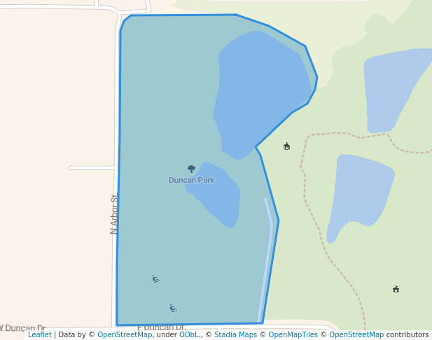 walking in Duncan Park map in Savannah