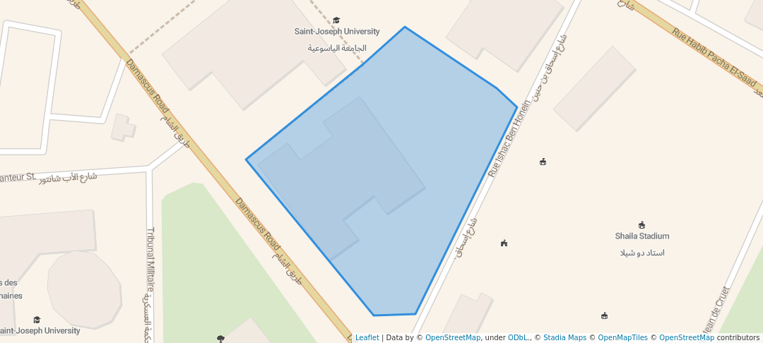 walking in Jardin du CSM map in Beirut