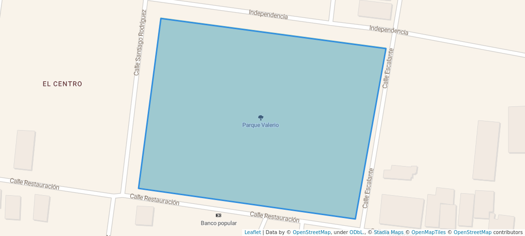 walking in Parque Valerio map in Santiago De Los Caballeros