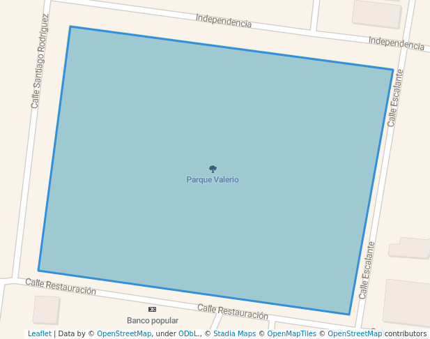 walking in Parque Valerio map in Santiago De Los Caballeros