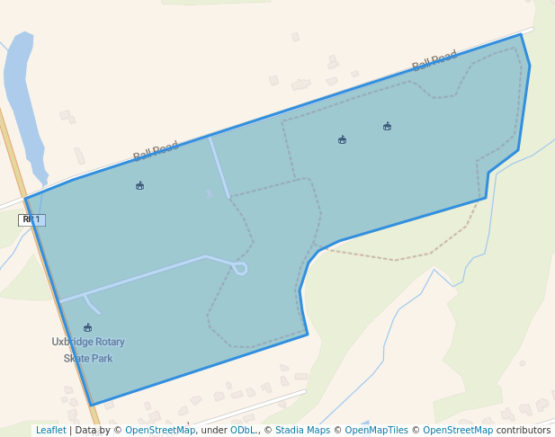 walking in Fields of Uxbridge map in Uxbridge